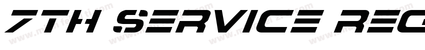7th Service Regular字体转换